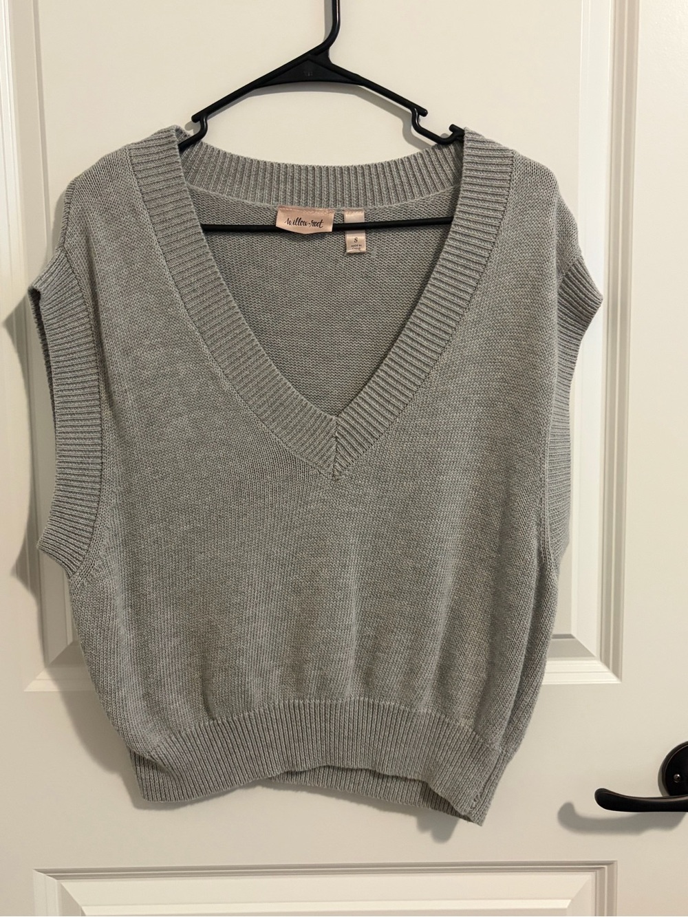 Willow Light Gray V-Neck Sweater Vest